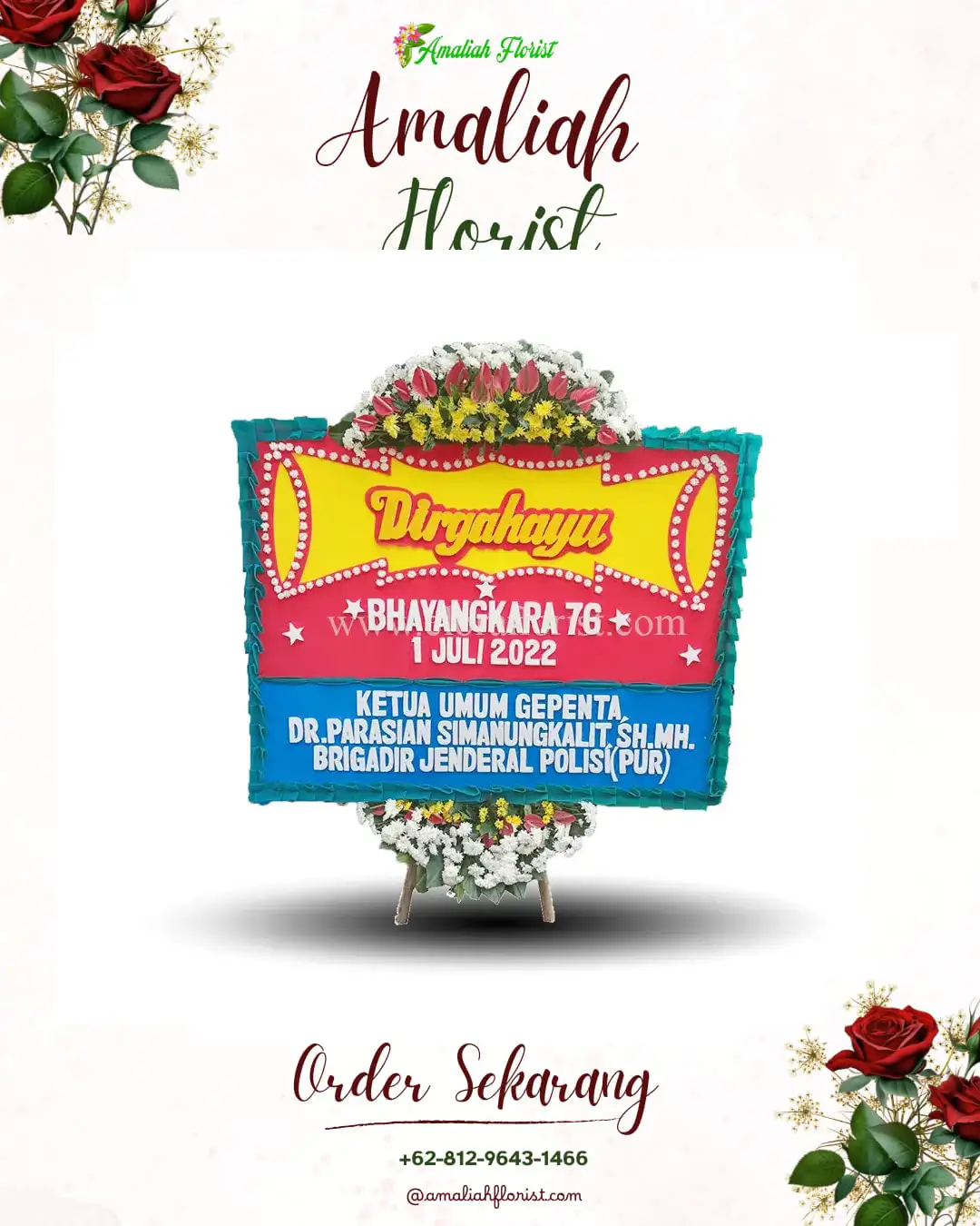 Papan Bunga HUT Ulang Tahun Gondanglegi Wetan